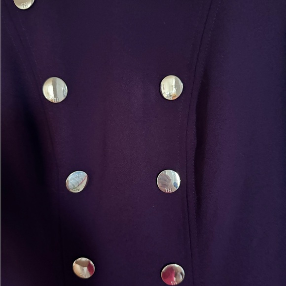 👗Tommy Hilfiger Women's White Collar Fit and Flare  .Purple Sleeveless Dress . - Picture 6 of 8